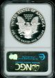 2007 - W Silver Eagle Ngc Pr - 70 Ultra Cameo Er Business Strike Finest Graded. Silver photo 3