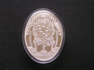 Niue Islands - 2010 - 2$ - Silver Imperial Fabergé Egg - Lily Of The Valley - 56.  56g photo
