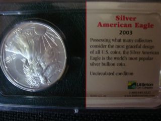 2003 American Eagle Silver Dollar In Holder photo