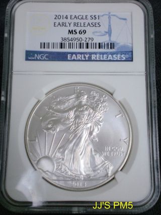 2014 Eagle S$1 Ngc Slabbed Ms 69 Early Releases photo