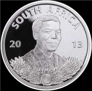 2013 South Africa Life Of A Legend Nelson Mandela 1 Oz Proof Silver Coin photo