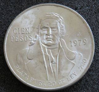 1979 Mexican Silver 100 Pesos Asw.  6429 Oz. photo