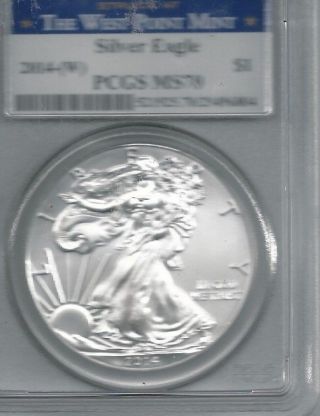 2014 Silver Eagle $1 The West Point Pcgs Ms70 photo