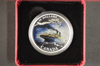 2014 Canada $20.  9999 Fine Silver Empress Of Ireland Lost Ship In Canadian Water photo