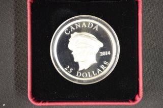 2014 Canada $25 Silver Ultra - High Relief 75th Anniversary Of First Royal Visit photo