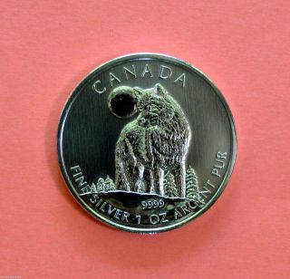 2011 - 1 Oz Pure (. 9999) Silver Wolf - Royal Canadian photo