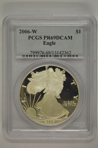 United States 2006 - W Proof American Silver Eagle Pcgs Pr69dcam $1 photo