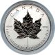 1998 $50 Canadian Maple Leaf 10 Oz.  Fine Silver 10th Anniversary W/box & Silver photo 2