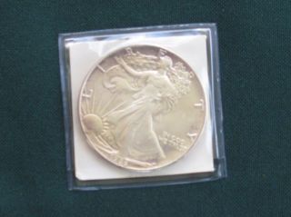 1986 American Eagle Silver Dollar.  999 Fine Silver 1 Troy Ounce photo