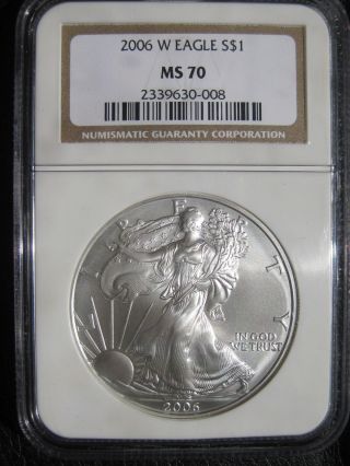 2006 W Silver Eagle Graded Ngc Ms70 008 photo