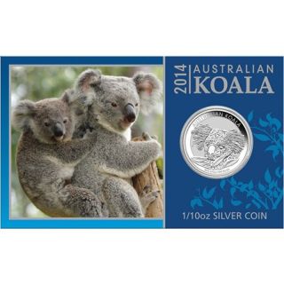 2014 1/10oz Australian Silver Koala In Presentation Card photo