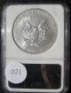2008 W Silver Eagle Graded Ngc Ms70 039 Silver photo 2