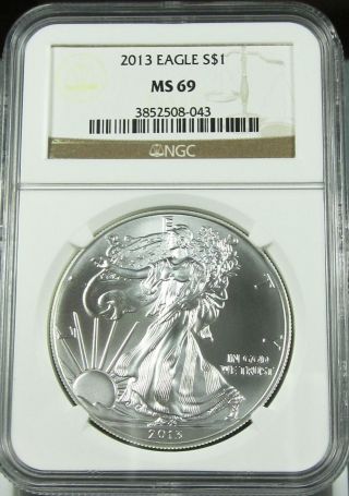 2013 Silver American Eagle - Ms - 69 Ngc photo