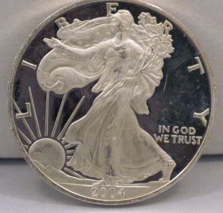 Silver Eagle 2004 - W Gem Proof One Ounce Bullion Coin N5 - 191 photo