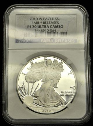 2010 W Eagle Dollar Early Releases Pf 70 Ultra Cameo Ngc Certified 3448910 - 064 photo