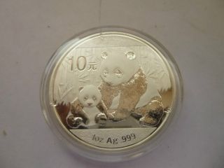 2012 China 10 Yuan 1 Oz.  999 Silver Panda In Capsule photo