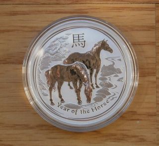 2014 Australian 1 Oz Silver Lunar Year Of The Horse Coin photo