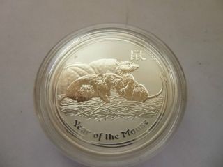 2008 Australia 1/2 Oz Silver - Lunar Series 2 - Year Of The Mouse Perth photo