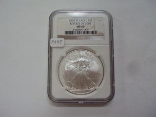 Coinhunters - 2008 - W American Silver Eagle Rev Of 2007 - Ngc Ms69 - 1oz Silver,  Key photo