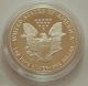 1990 - S Proof American Silver Eagle Dollar Bullion Coin W/ Case,  Box & Coins: US photo 2