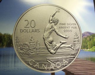 2014 Canada $20 Summertime Silver Coin (just Released) photo