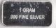 1 Gram American Flag Fine Silver Ingot.  999 Uncirculated Bar. Silver photo 1
