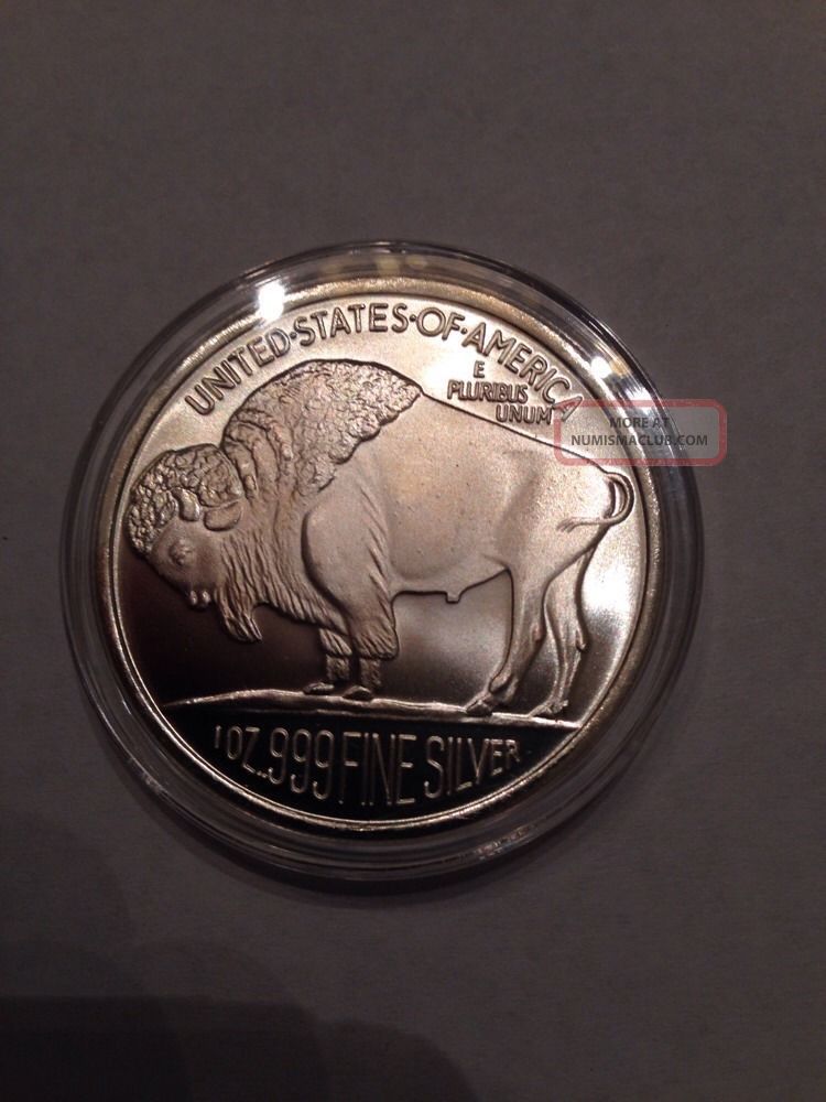 Lot Of Five 1/10 Troy Ounce .999 Silver Buffalo Rounds – 0.5 Oz Total Silver