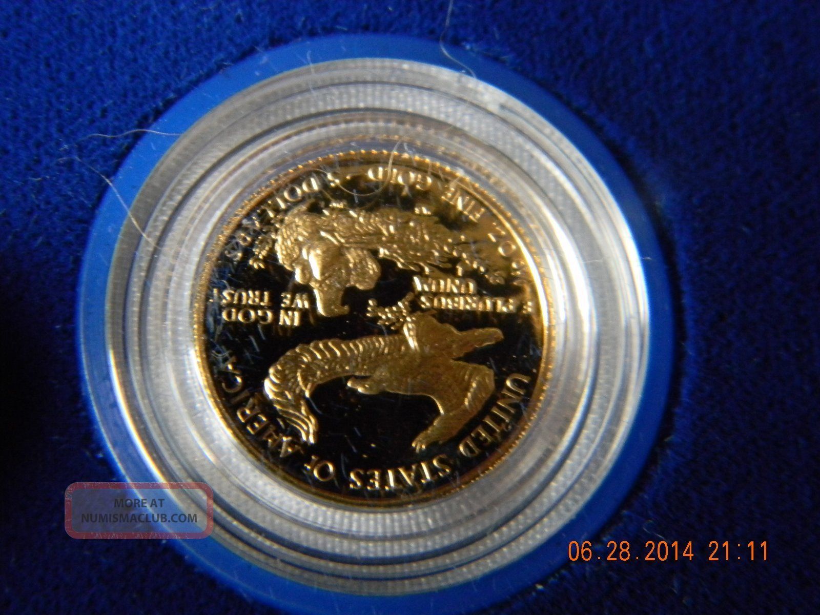 1988 One - Tenth Ounce Five Dollar Gold Coin