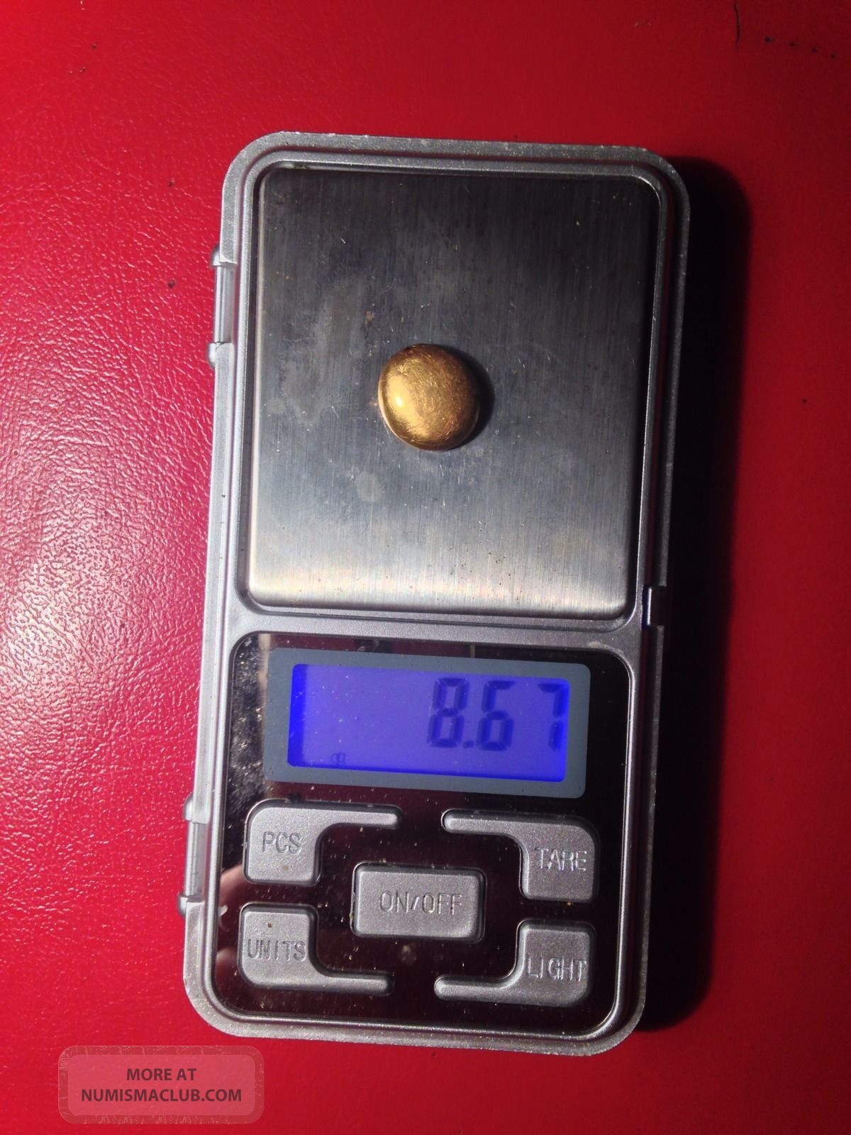 Solid Gold Button Bullion 22k 8. 67 Grams