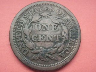 1853 Braided Hair Large Cent Penny - Old Type Coin photo
