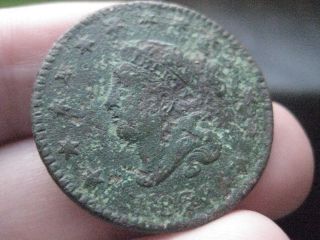 1820 Matron Head Large Cent Penny - Vf Details,  Small Date photo