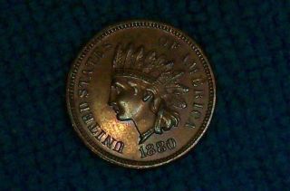 1880 1c (proof) Cameo Indian Cent photo