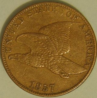 1857 Flying Eagle Cent,  Jd 76 photo