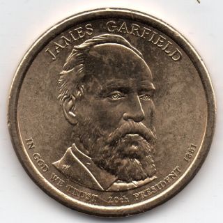 2011 - D - James Garfield - Presidential Coin 16 photo