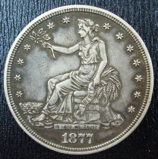 1877s Silver Dollar Crown Xf+.  Guarantee photo