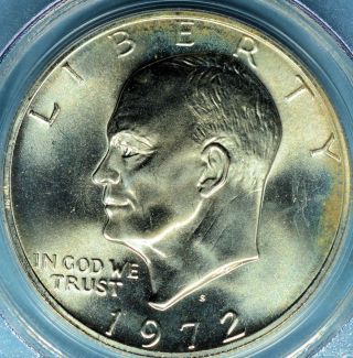 1972 - S Eisenhower Dollar,  