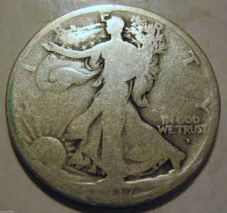 1917 - D Obv Silver Walking Liberty Half Dollar (1119h) photo
