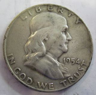 1954 - D Silver Franklin Half Dollar 48c photo