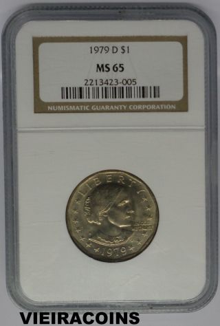 1979 - D Susan B.  Anthony $1 - Certified By: Ngc Ms65 - - 3880 photo