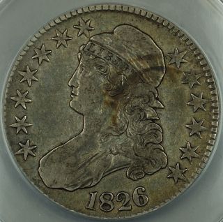 1826 Capped Bust Half Dollar 50c,  Anacs Vf - 25,  O - 103,  R - 5,  Very Fine photo