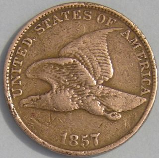 1857 Flying Eagle Cent,  Aj - 673 photo