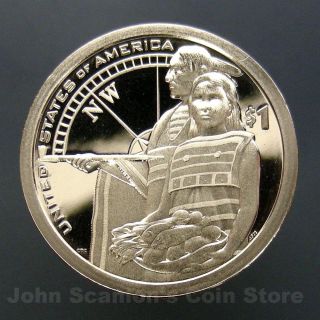 2014 - S Native American Sacagawea Dollar - Gem Proof Deep Cameo U.  S.  Coin photo