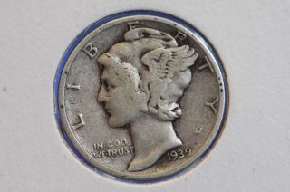1939 10c Mercury Dime Well Circualted Dime $coin Store 0335 photo