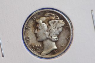 1937 - D 10c Mercury Dime Average Circualted Coin $coin Store 4814 photo