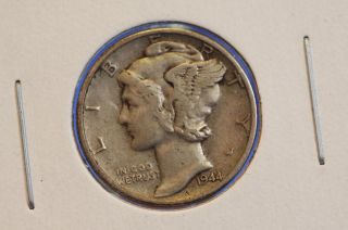 1944 - D 10c Mercury Dime Circulated Coin $coin Store 6579 photo