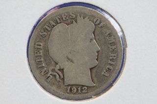 1912 10c Barber Dime Circulated Coin 9962 photo