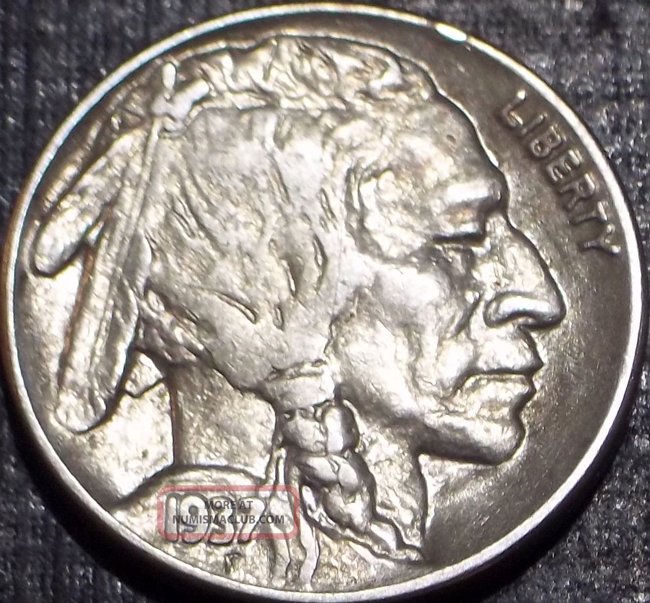 Rare 1937 p buffalo nickel full date full horn quality coin 49