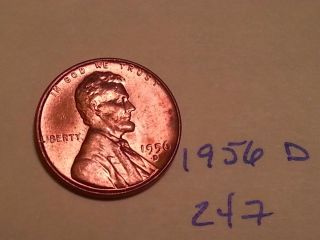 1956 D Lincoln Cent Fine Detail Great Coin (247) Wheat Back Penny photo