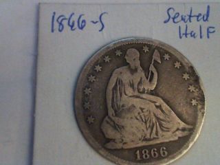 1866 - S Seated Half Dollar With Planchet Error photo