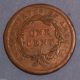1840 1c N - 6 Large Date Bn Braided Hair Cent Large Cents photo 6